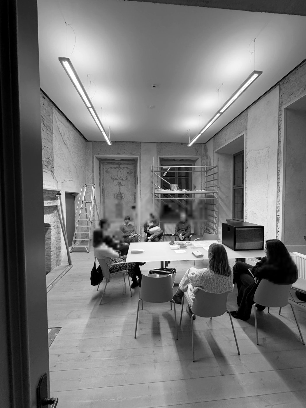 Reading group in a heritage interior